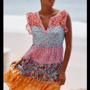 NWOT Roller Rabbit Pippa Dress Floral Mix Size M